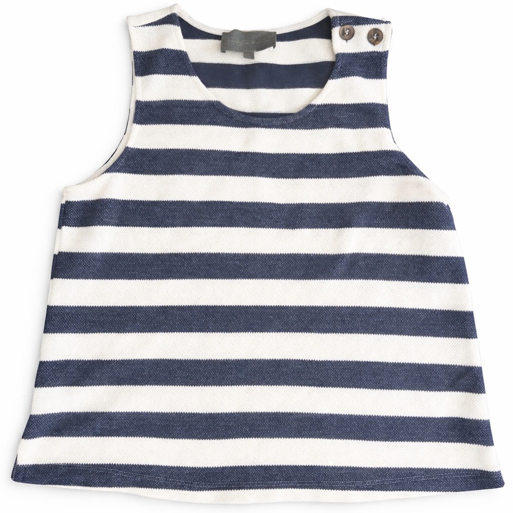 Sunday in Brooklyn by Anthropologie Striped Navy and White Women’s Tank Small